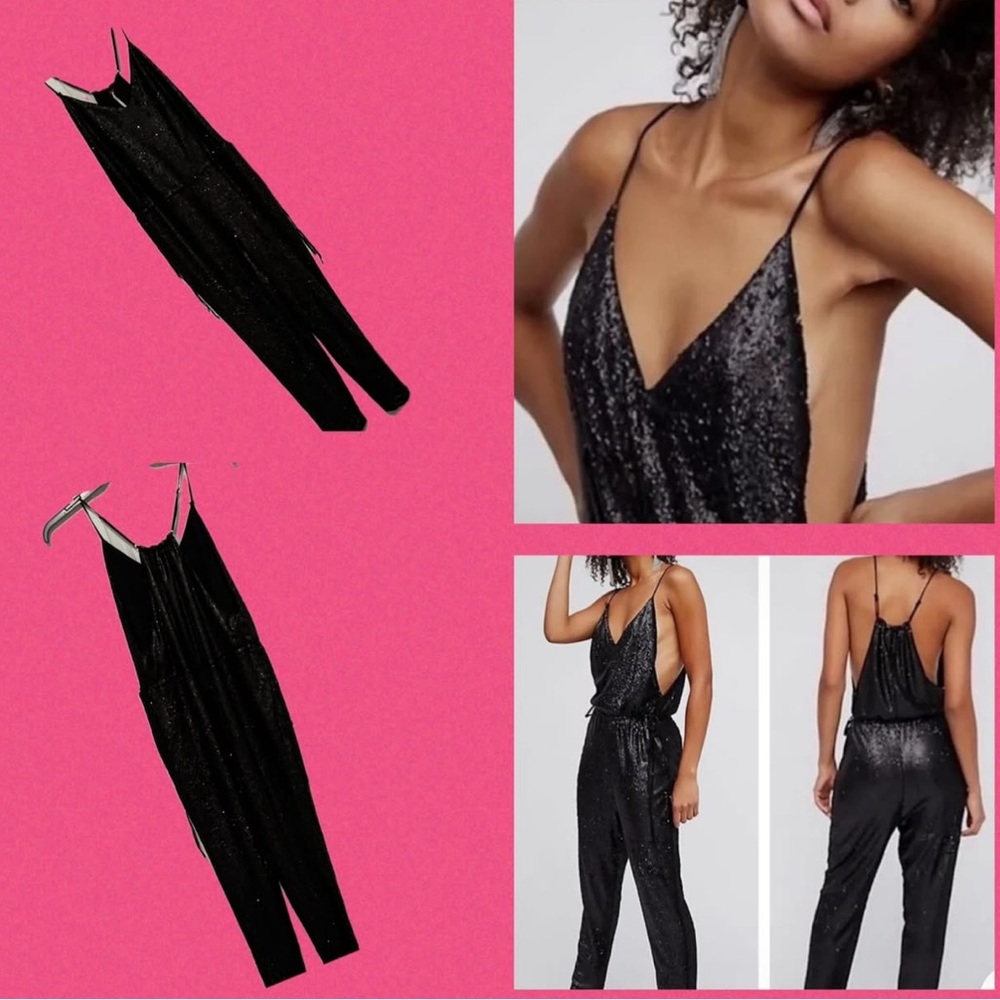 Free People Sequined Jumpsuit 🪩💄💋